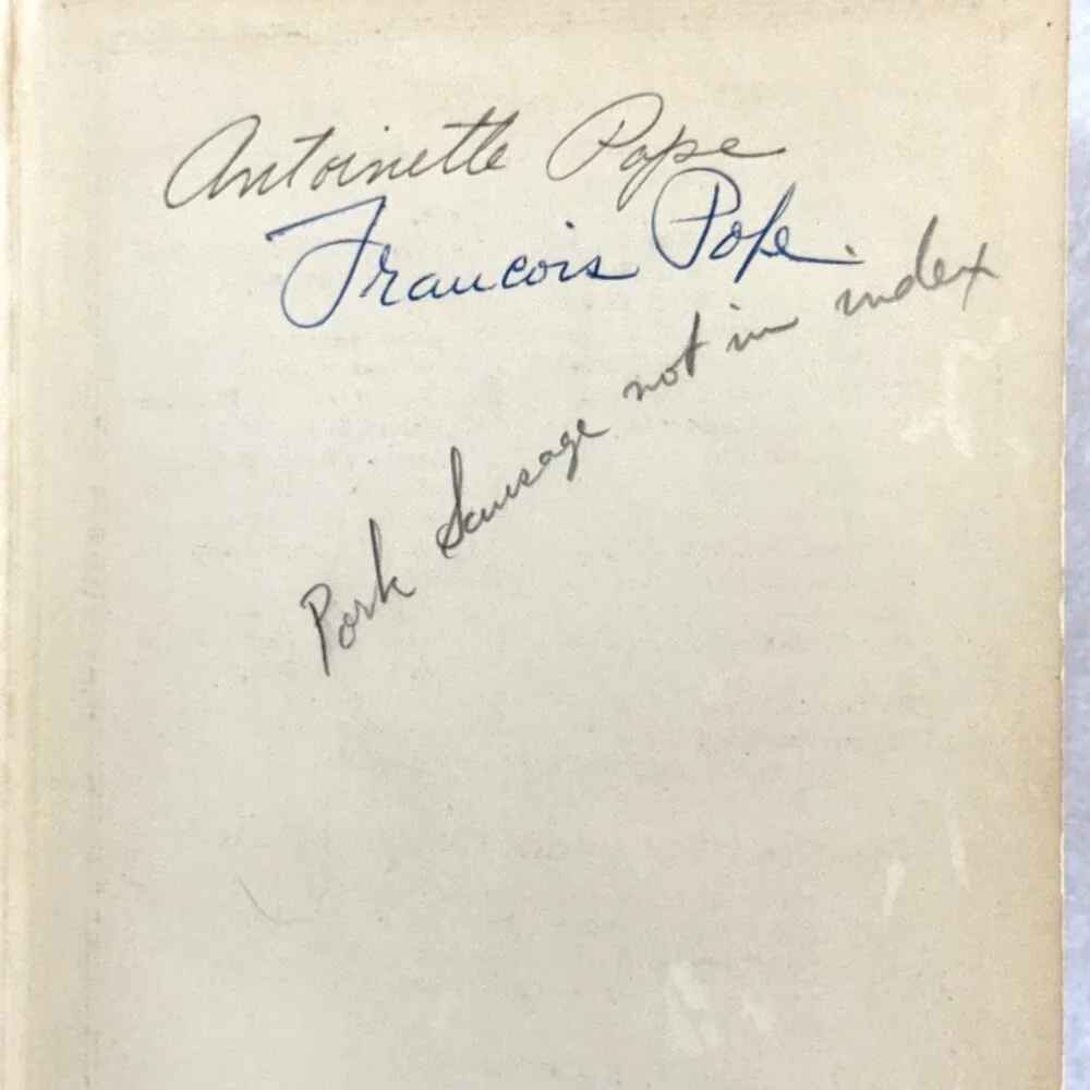 Antoinette Pope School Cookbook First Edition/1st Print 1948 Signed